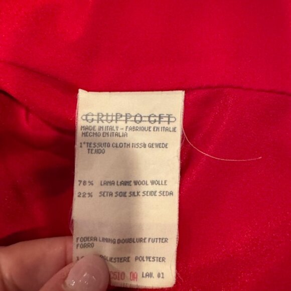 Emanuel Ungaro Red Wool/Silk Double Fitted Blazer - Size 4 - Picture 10 of 13